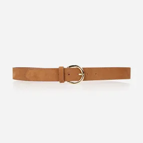 The Complement Belt Gold Lion Suede