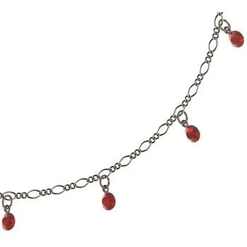 Tutui Collection Drop Crystal Necklace in Red Siam