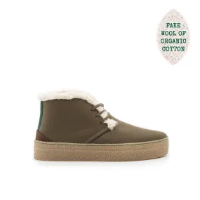 Vegan winter bootie khaki VAN006