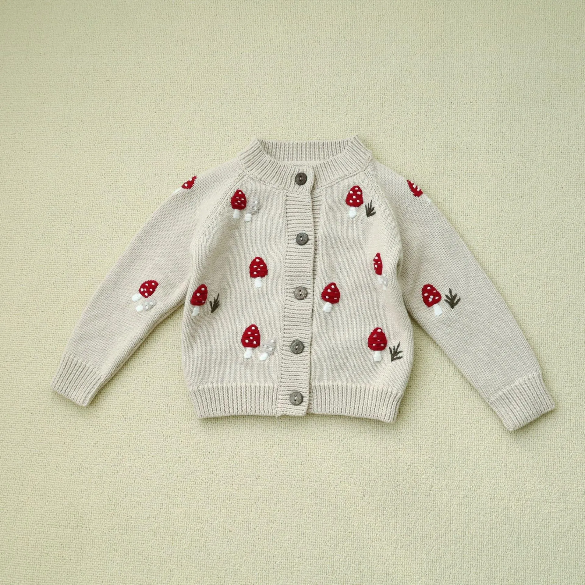 Woodland Whimsy Mushroom Cardigan